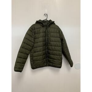 Bonobos Men's Green Puffer Coat Slim Fit Jacket Full Zip Size L Hooded